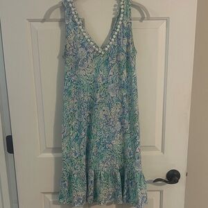 Lilly Pulitzer Dress with Pom Pom Trim